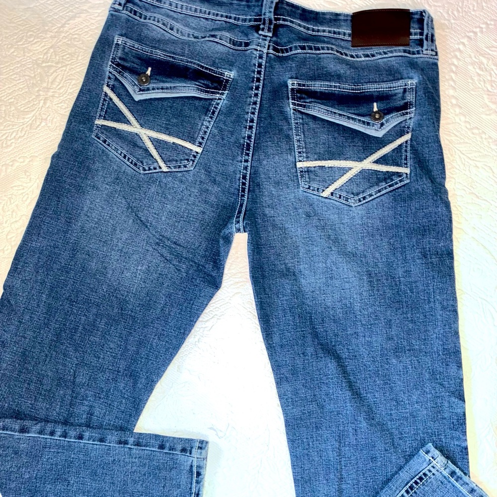 NWOT Men's TK Axel Nantckt Slim Bootcut Denim Jeans Size 36x32 - Picture 2 of 16